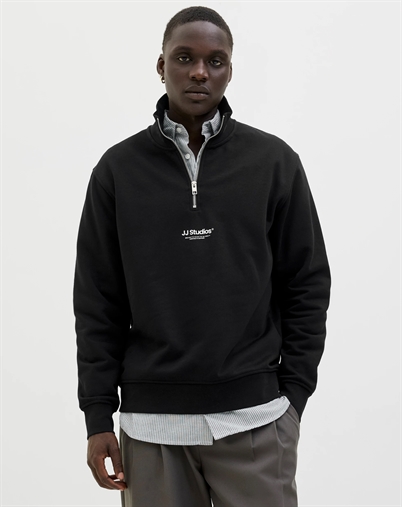 Jack&Jones - JJESoho Quarter Zip Sweater - Black